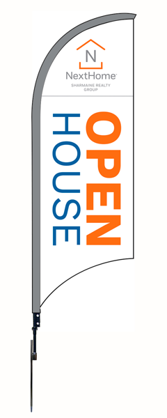 Open House Feather Flag Unit, 9-Foot- Printed on both sides